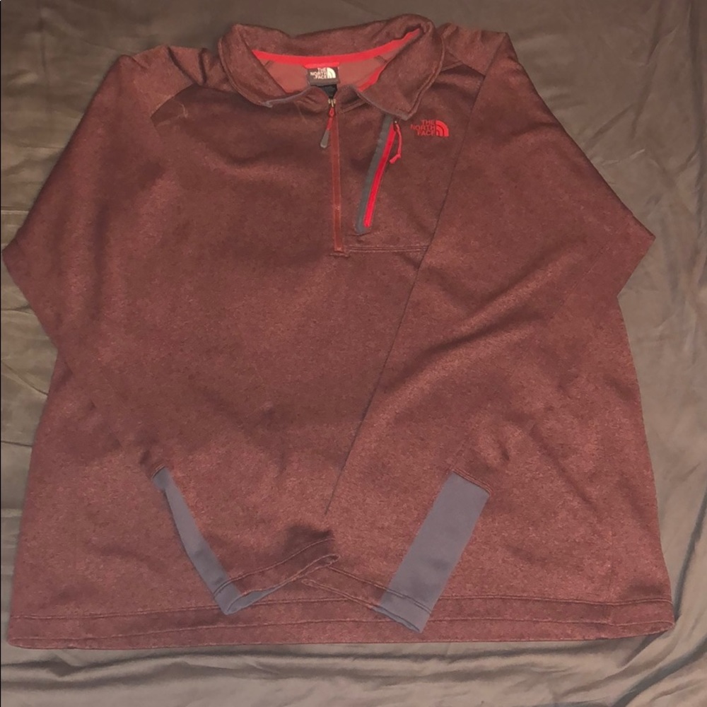 The North Face maroon and red pullover XXL